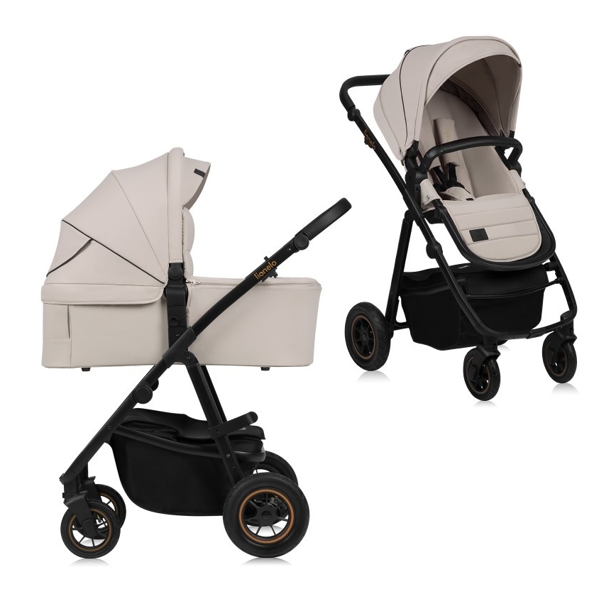 Lionelo - Kombinovaný kočárek 2v1 AMBER PLUS Beige Sand