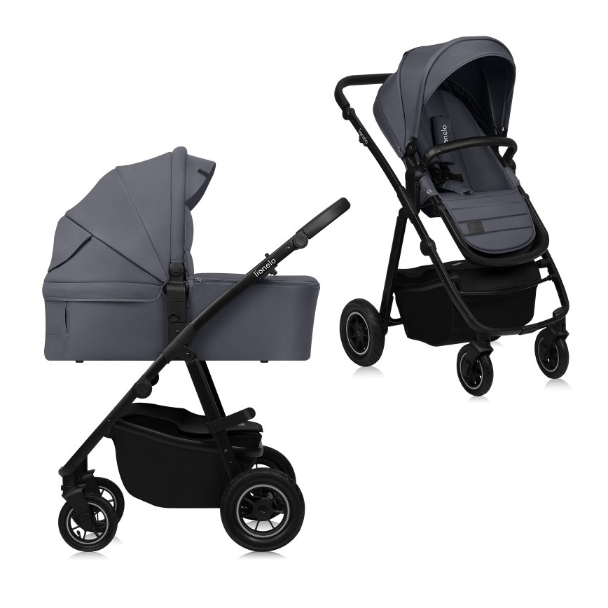 Lionelo - Kombinovaný kočárek 2v1 AMBER PLUS Grey Graphite