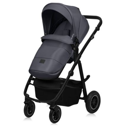 Lionelo - Kombinovaný kočárek 3v1 AMBER PLUS grey Graphite