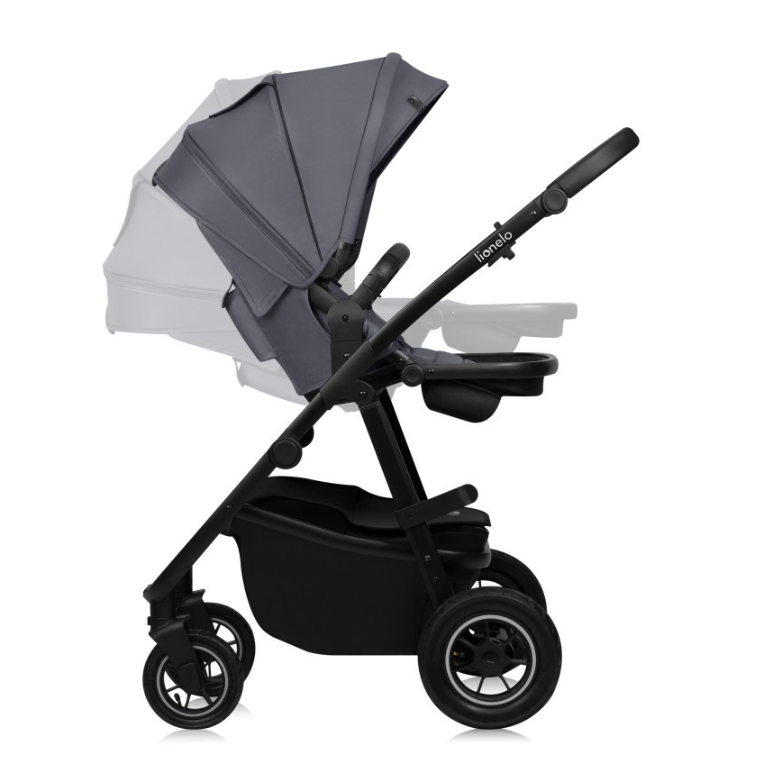 Lionelo - Kombinovaný kočárek 3v1 AMBER PLUS grey Graphite