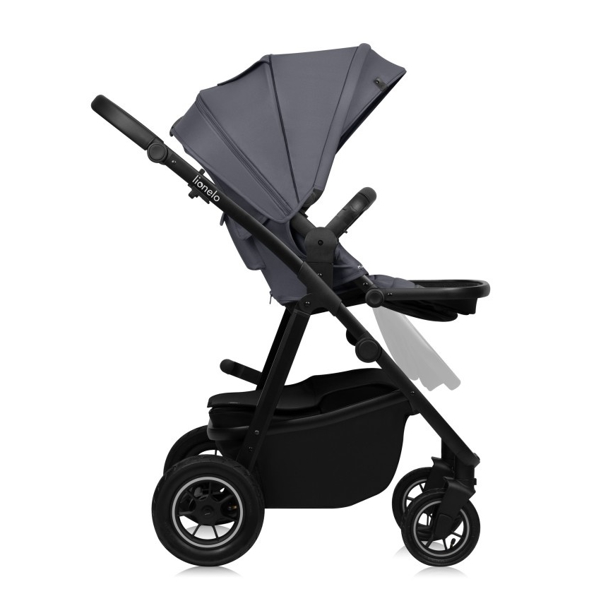 Lionelo - Kombinovaný kočárek 3v1 AMBER PLUS grey Graphite