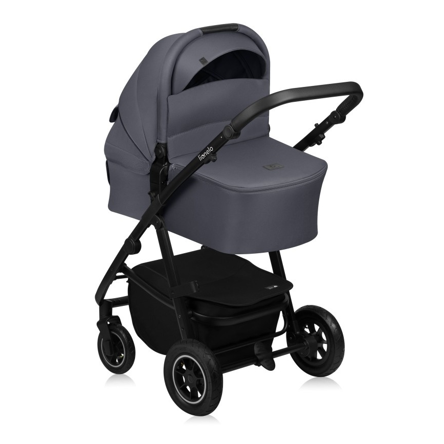 Lionelo - Kombinovaný kočárek 3v1 AMBER PLUS grey Graphite