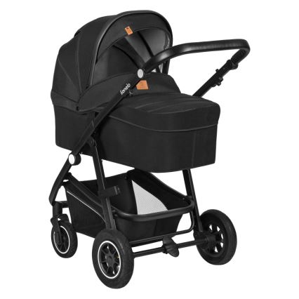 Lionelo - Kombinovaný kočárek 3v1 BIANKA Black Onyx