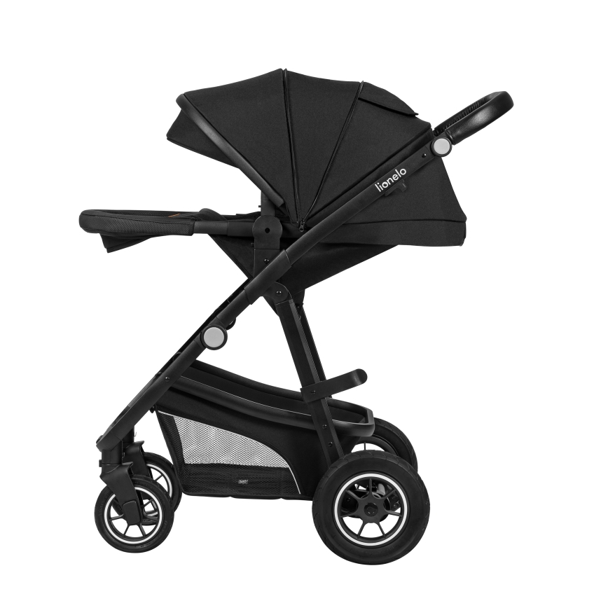 Lionelo - Kombinovaný kočárek 3v1 BIANKA Black Onyx