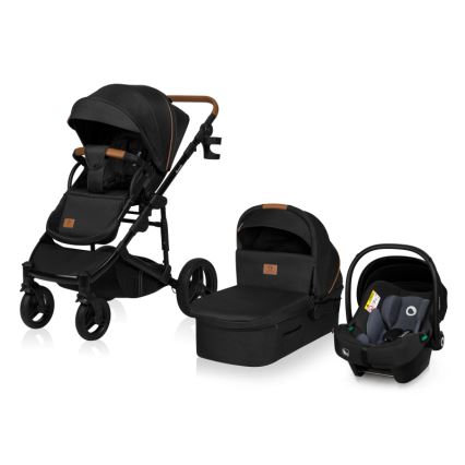 Lionelo - Kombinovaný kočárek 3v1 MARI TOUR Black Onyx