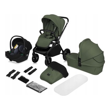Lionelo - Kombinovaný kočárek 3v1 MIKA PLUS Green Olive