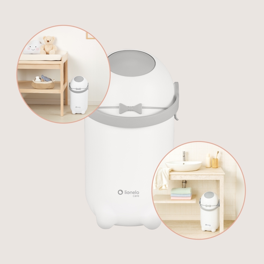 Lionelo - Koš na pleny PUREBIN 10 l White