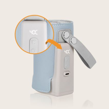 Lionelo - Nabíjecí ohřívač lahví THERMUP GO PLUS 10W/5V modrá/šedá