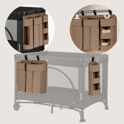 Lionelo - Organizér na postýlku 3v1 SIDEPOCKET Beige