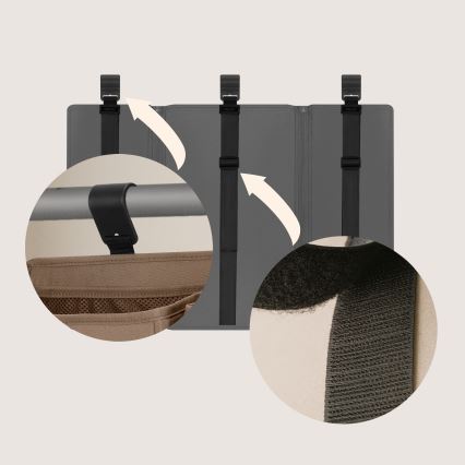 Lionelo - Organizér na postýlku 3v1 SIDEPOCKET Grey