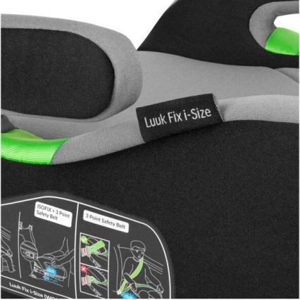 Lionelo - Podsedák do auta LUUK FIX i-Size 125-150 cm černá/šedá