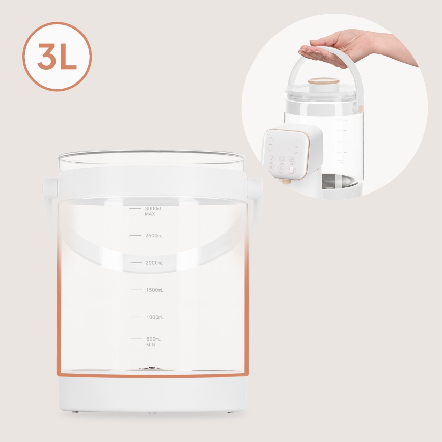 Lionelo - Přístroj na přípravu kojeneckého mléka BABYPRESTO 2.0 1200W/230V White