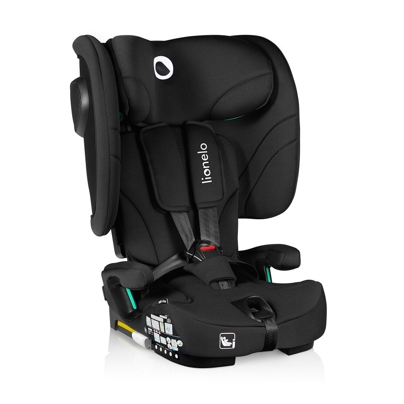 Lionelo - Skládací autosedačka NELLY i-Size 76-150 cm Black Carbon