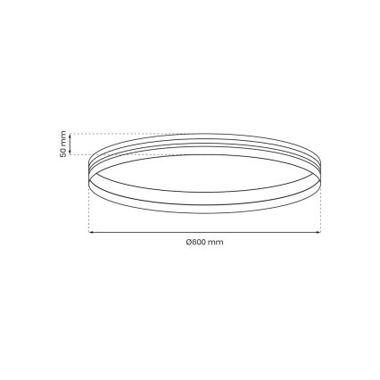 Lištový systém MAGNETIC TRACK pr. 60 cm černá