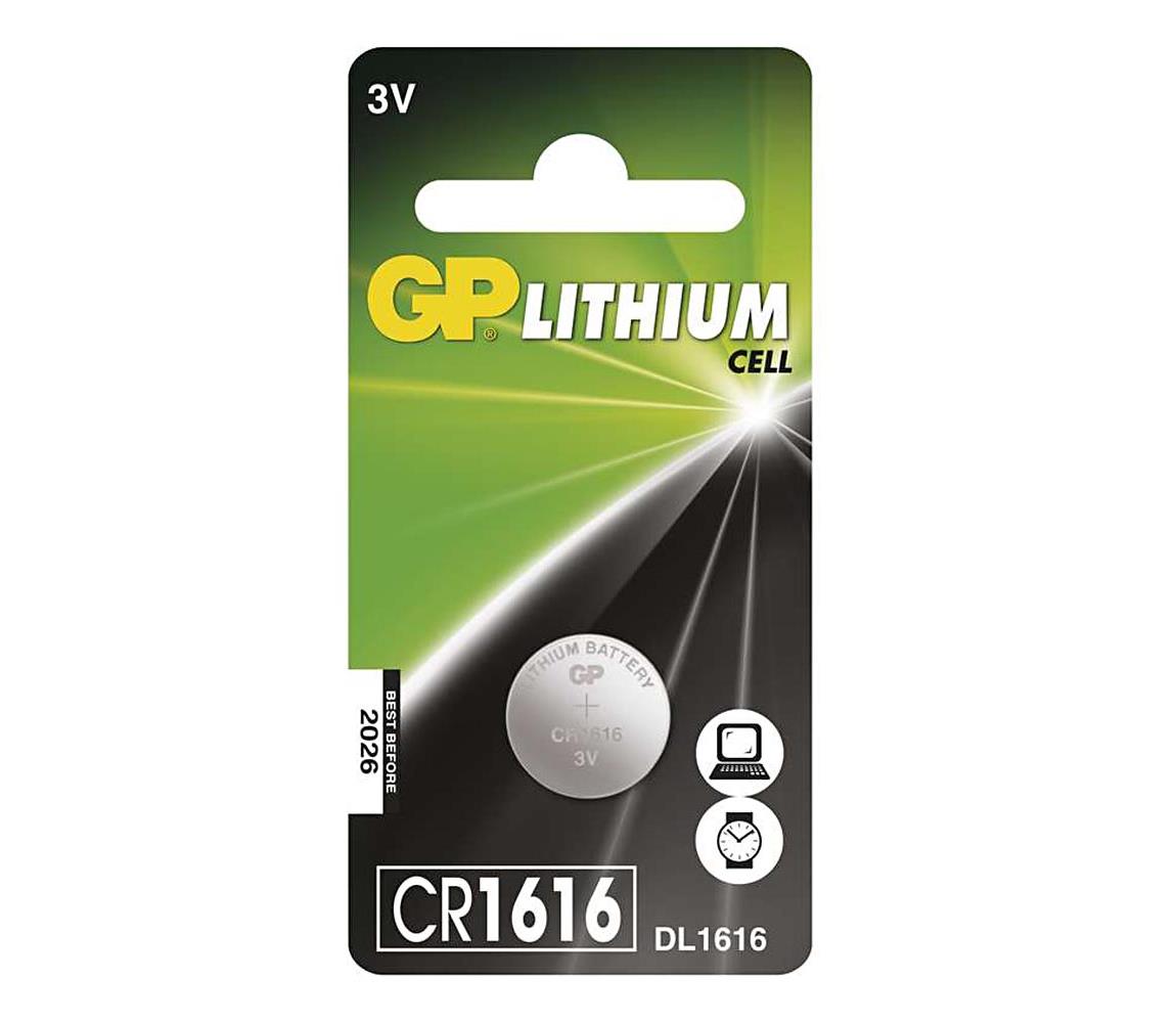 EMOS Lithiová baterie knoflíková CR1616 GP LITHIUM 3V/55 mAh EMS078