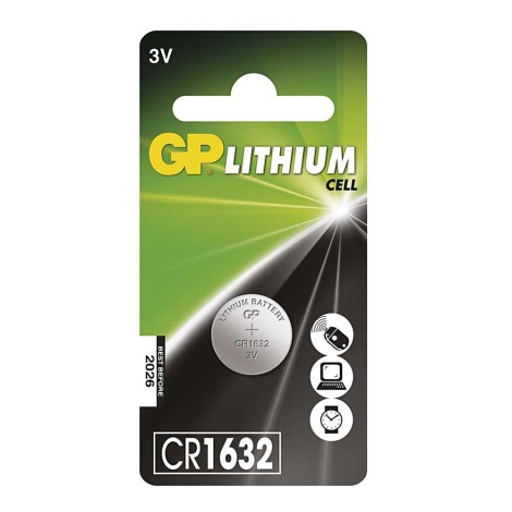 Lithiová baterie knoflíková CR1632 GP LITHIUM 3V/140 mAh