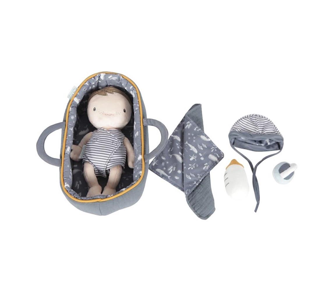 Little Dutch Little Dutch 4529LD - Plyšová panenka JIM s příslušenstvím modrá FBB0095