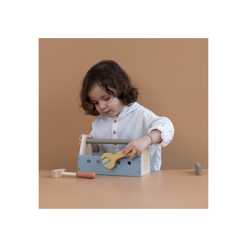 Little Dutch - Dětský dřevěný box s nářadím