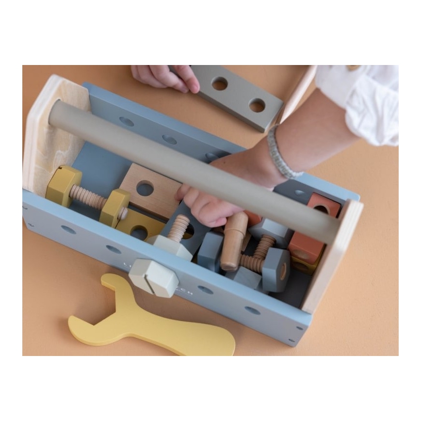 Little Dutch - Dětský dřevěný box s nářadím