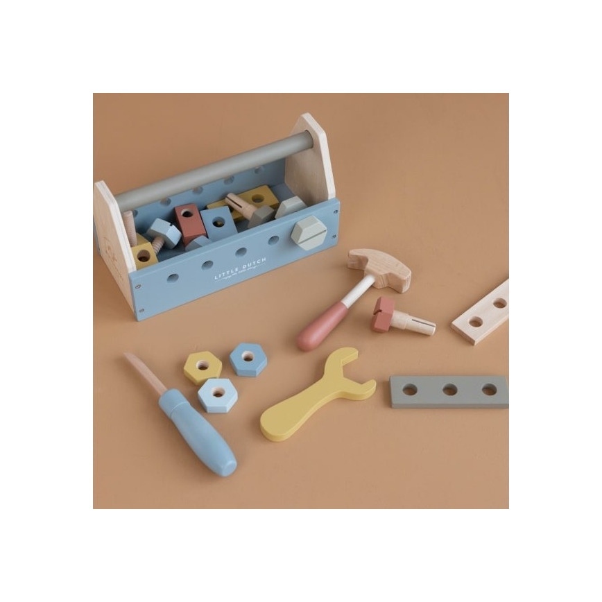 Little Dutch - Dětský dřevěný box s nářadím