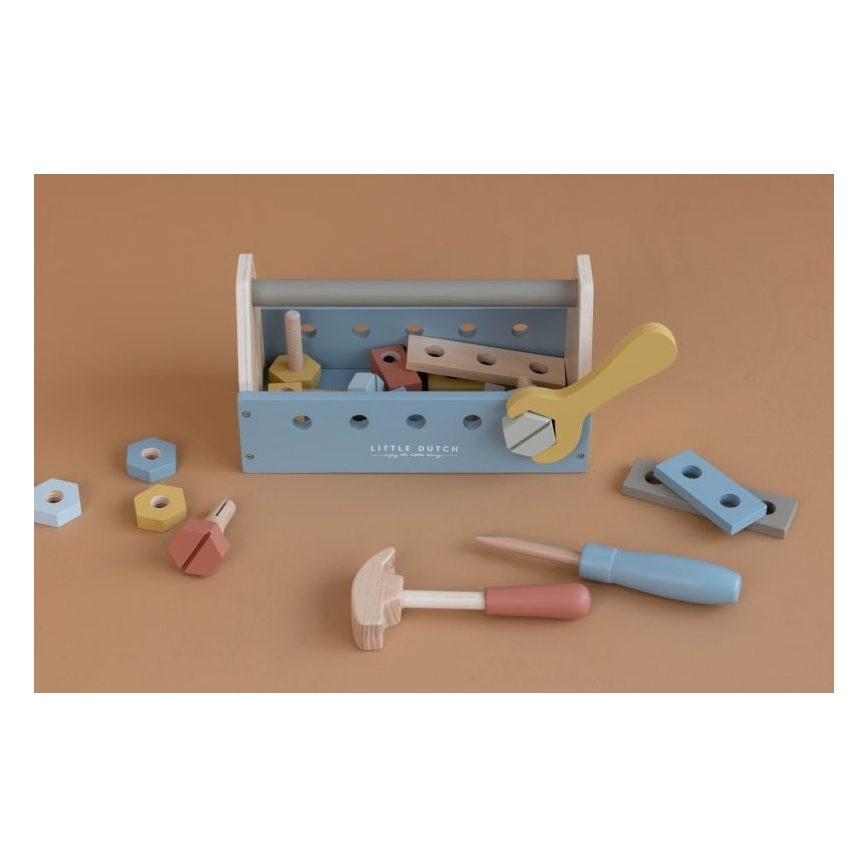 Little Dutch - Dětský dřevěný box s nářadím