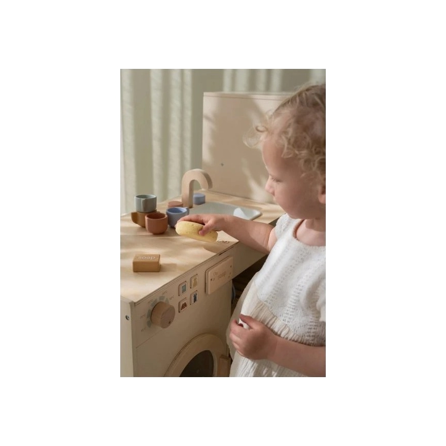 Little Dutch - Dřevěná pračka s příslušenstvím