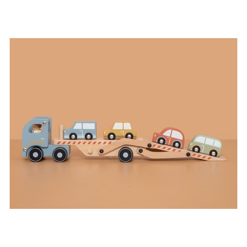 Little Dutch - Dřevěné nákladní auto s autíčky