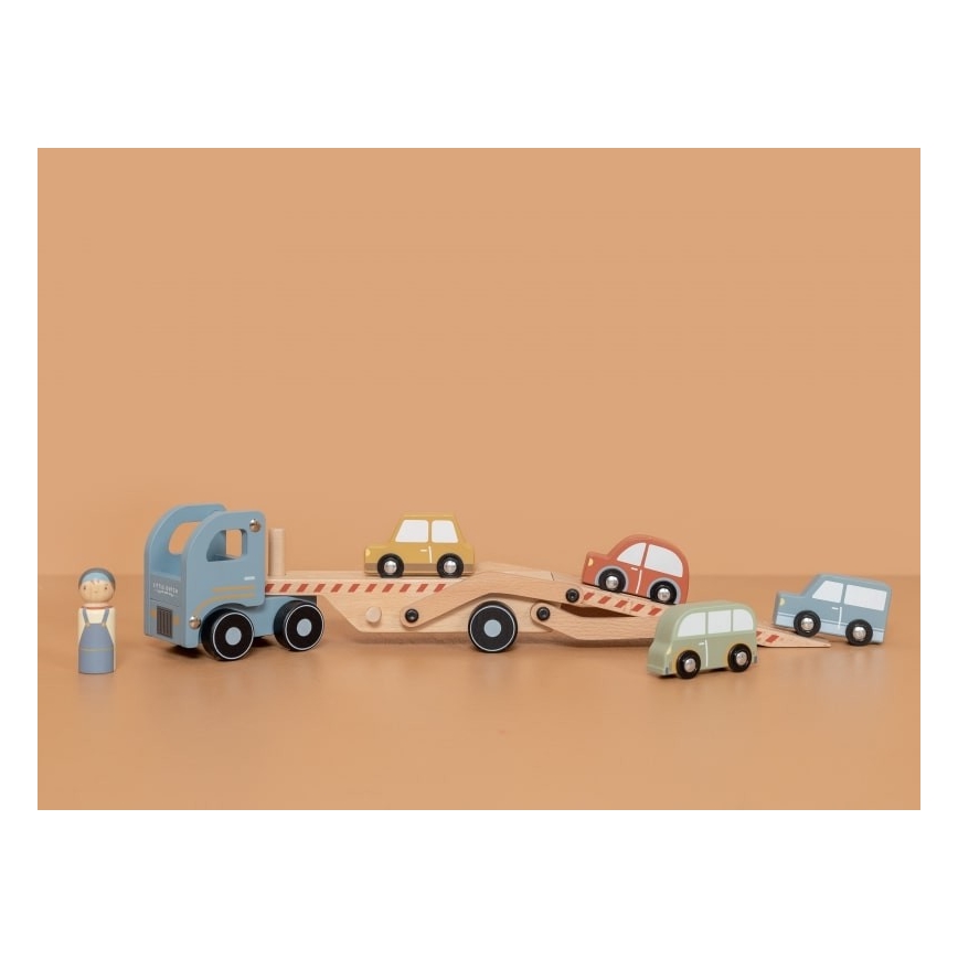 Little Dutch - Dřevěné nákladní auto s autíčky