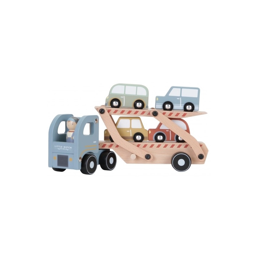 Little Dutch - Dřevěné nákladní auto s autíčky