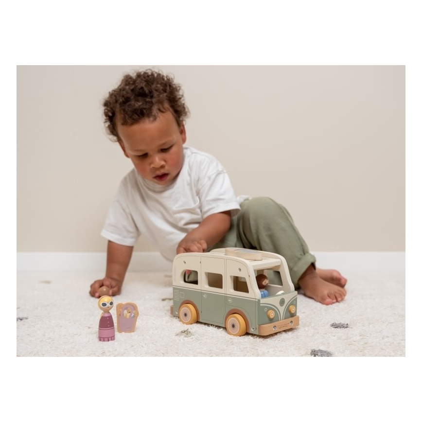 Little Dutch - Dřevěný karavan s příslušenstvím topol