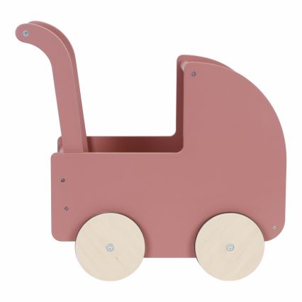 Little Dutch - Dřevěný kočárek s panenkou Květiny a motýli