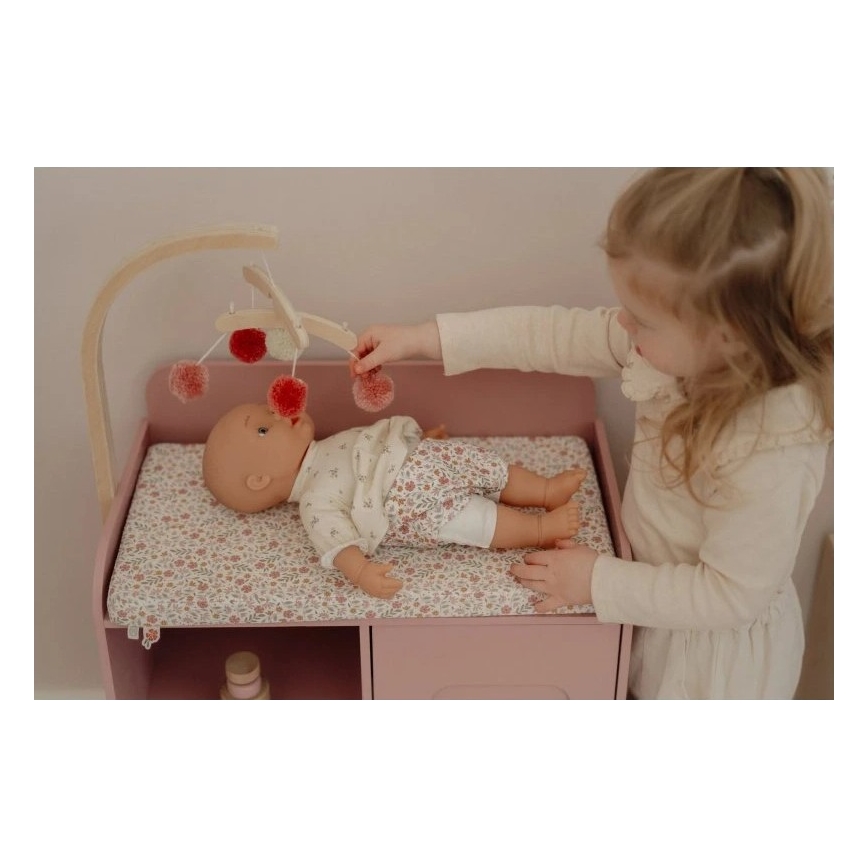 Little Dutch - Dřevěný přebalovací pult pro panenky Soft Flowers