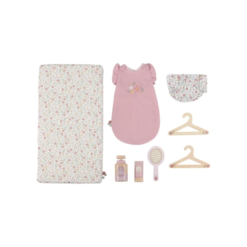 Little Dutch - Dřevěný přebalovací pult pro panenky Soft Flowers