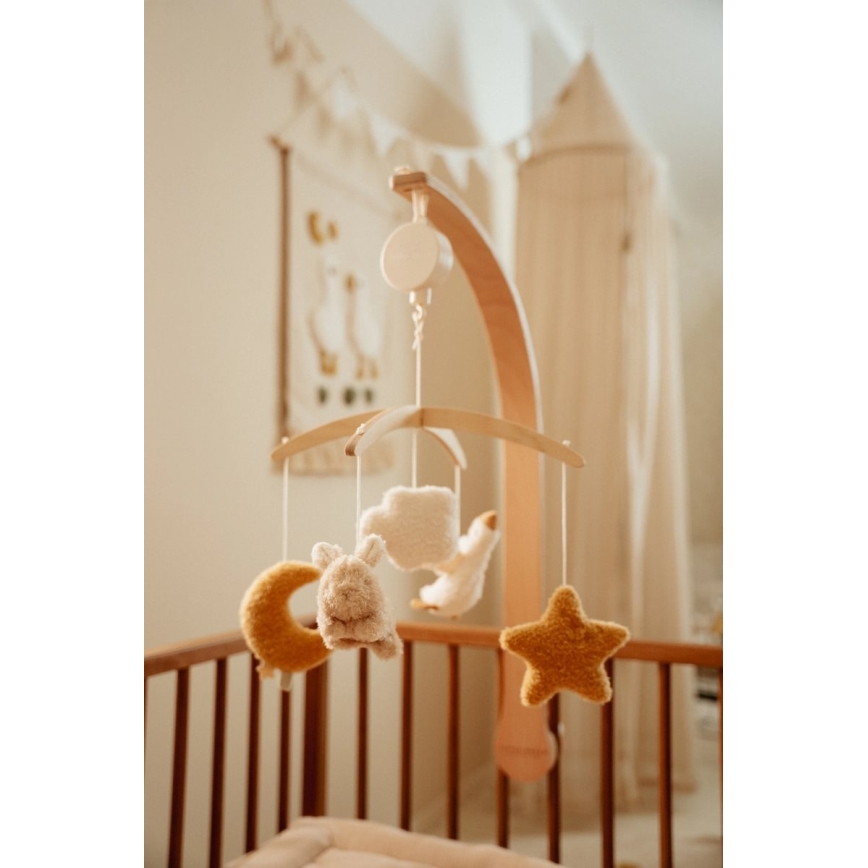 Little Dutch - Hudební kolotoč nad postýlku Newborn Naturals