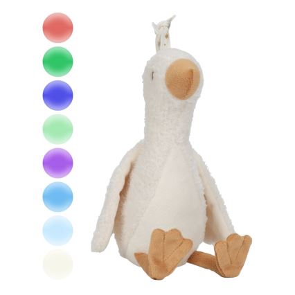 Little Dutch - Usínáček s melodií a světlem Newborn Naturals husa