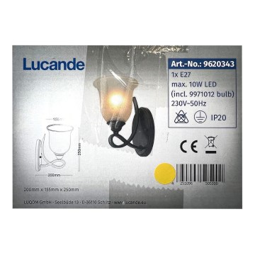Lucande - LED Nástěnné svítidlo TRISHA 1xE27/5,5W/230V