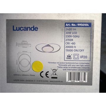 Lucande - LED Stmívatelné stropní svítidlo SENNE LED/30W/230V