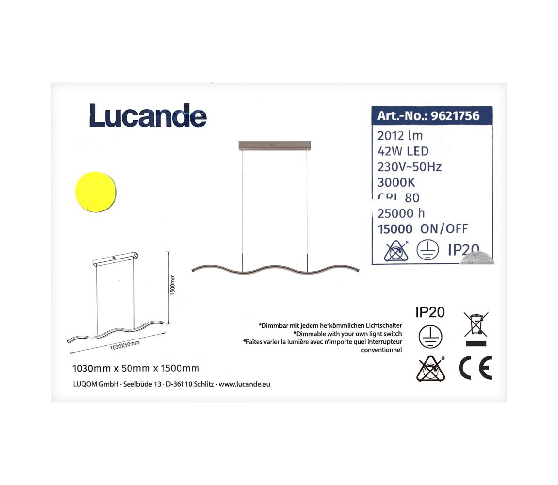 Lucande Lucande - LED Stmívatelný lustr na lanku BRAMA LED/42W/230V 