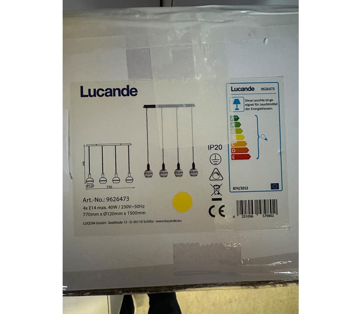 Lucande Lucande - Lustr na lanku ABLY 4xE14/40W/230V LW0519