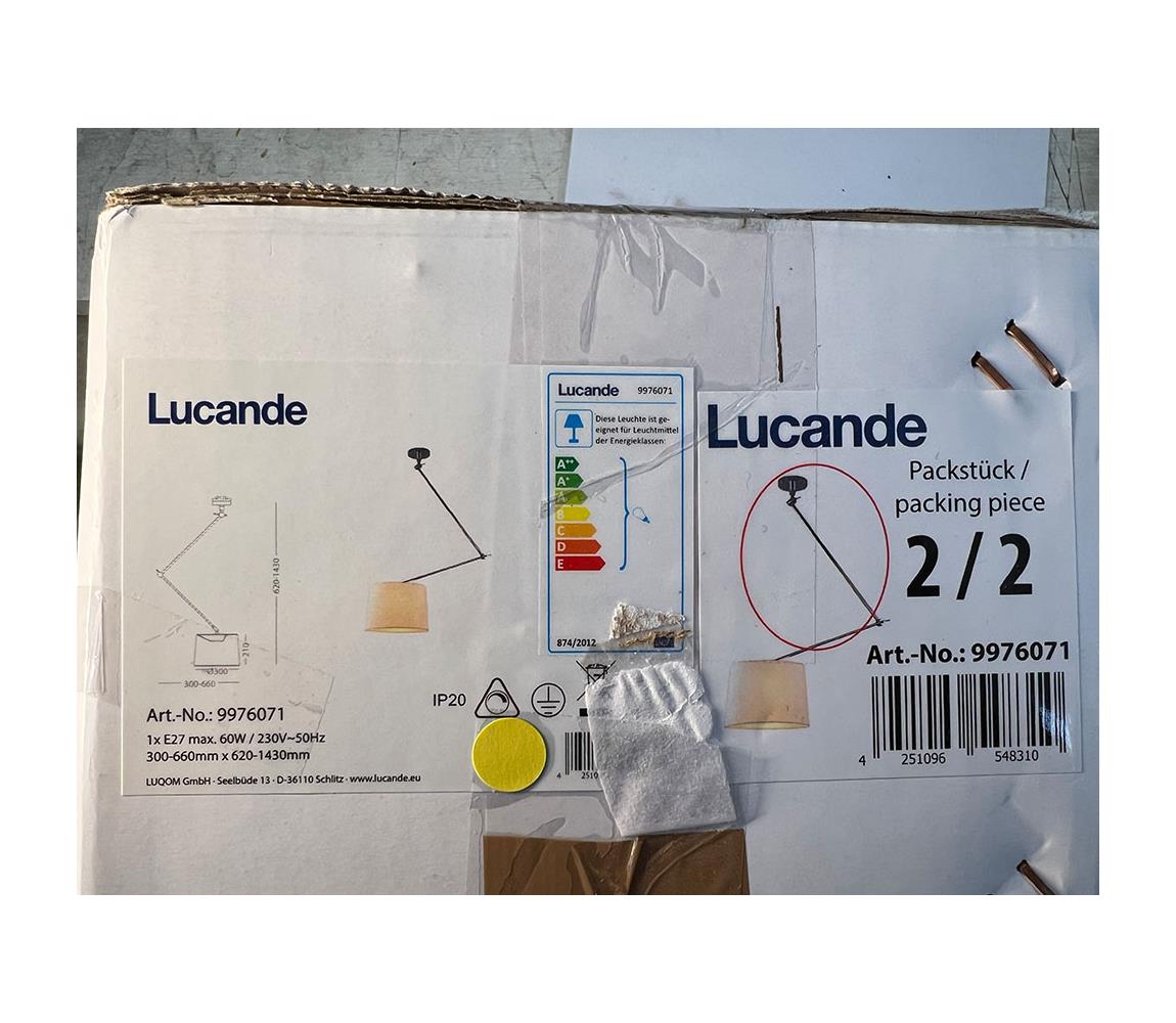 Lucande Lucande - Lustr na tyči JOLLA 1xE27/60W/230V 
