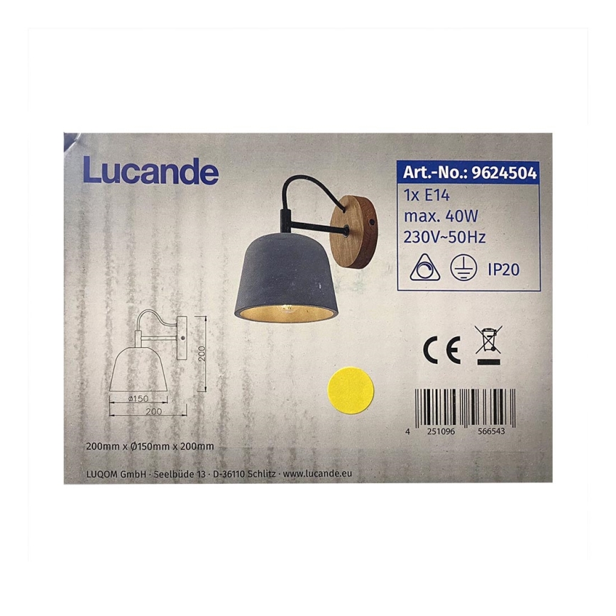 Lucande - Nástěnná lampa KALINDA 1xE14/40W/230V