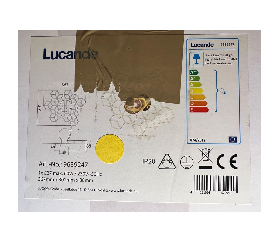 Lucande Lucande - Nástěnné svítidlo ALEXARU 1xE27/60W/230V 
