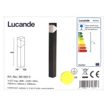 Lucande - Venkovní lampa KARIN 1xE27/9W/230V IP44
