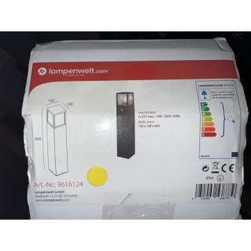 Lucande - Venkovní stojací lampa se senzorem KLEMENS 1xE27/15W/230V IP54
