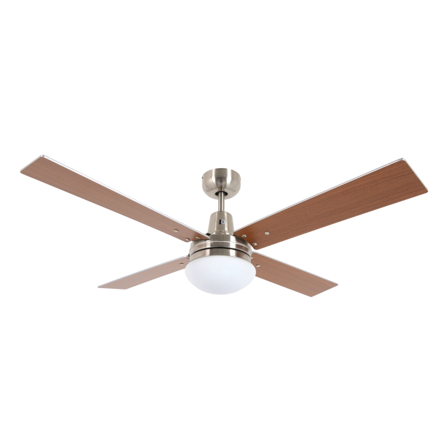 Lucci Air 210334 - Stropní ventilátor AIRFUSION QUEST 1xE27/60W/230V dřevo/matný chrom + dálkové ovládání