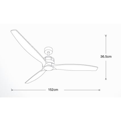 Lucci air 210508 - Stropní ventilátor AIRFUSION AKMANI pavlovnie/černá + dálkové ovládání