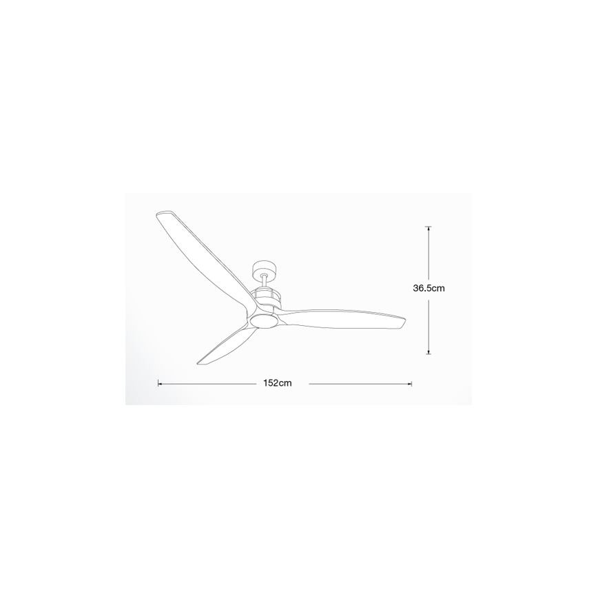 Lucci air 210508 - Stropní ventilátor AIRFUSION AKMANI pavlovnie/černá + dálkové ovládání