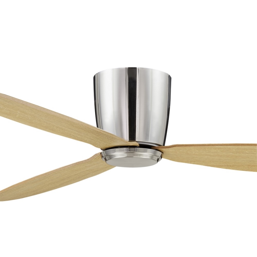 Lucci air 210519 - Stropní ventilátor AIRFUSION RADAR lesklý chrom/dřevo pr. 132 cm + dálkové ovládání