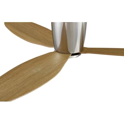 Lucci air 210519 - Stropní ventilátor AIRFUSION RADAR lesklý chrom/dřevo pr. 132 cm + dálkové ovládání