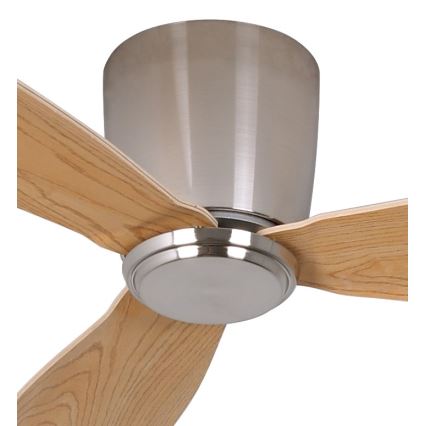 Lucci air 210519 - Stropní ventilátor AIRFUSION RADAR lesklý chrom/dřevo pr. 132 cm + dálkové ovládání
